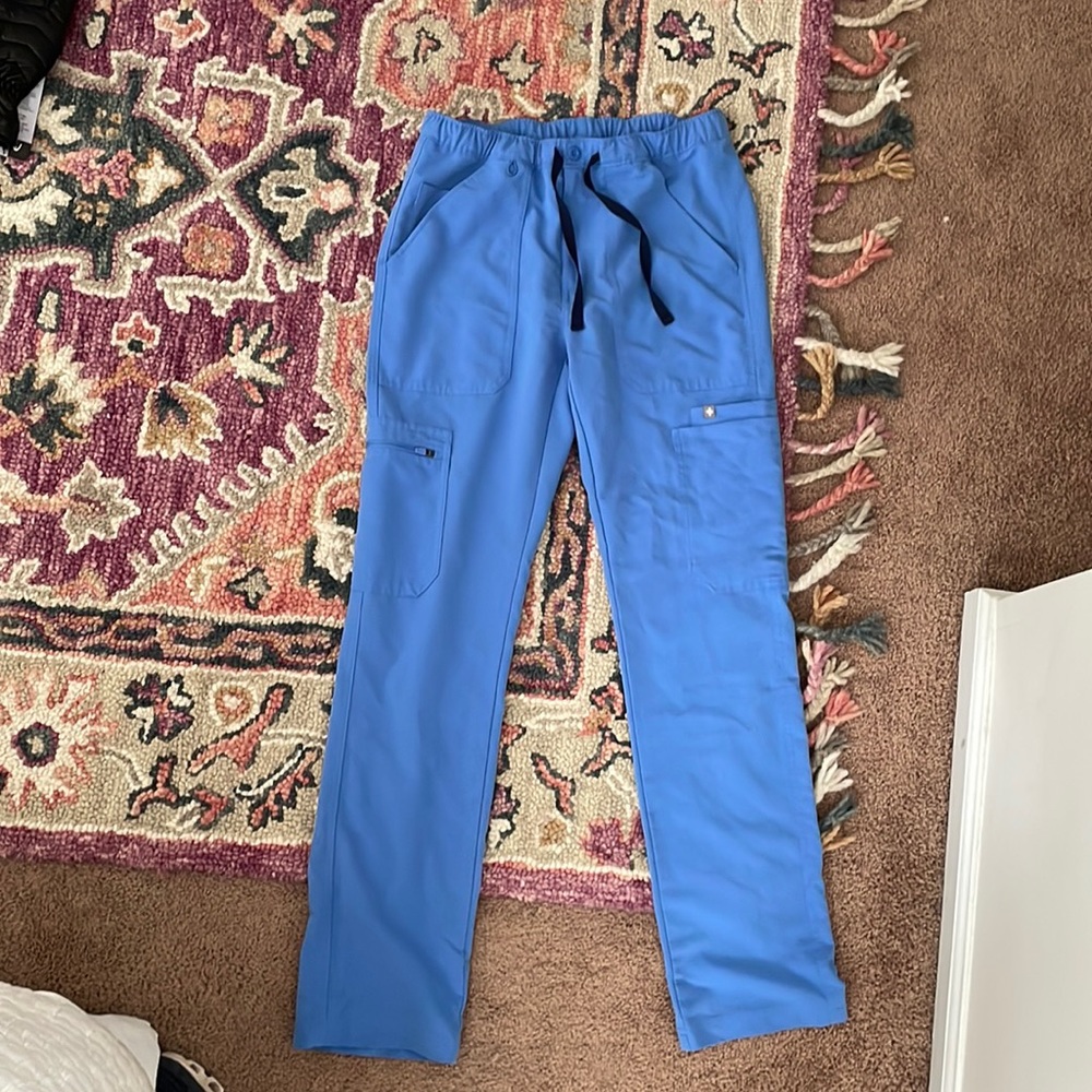 Figs Ceil Blue Cairo Cargo Scrub Pants